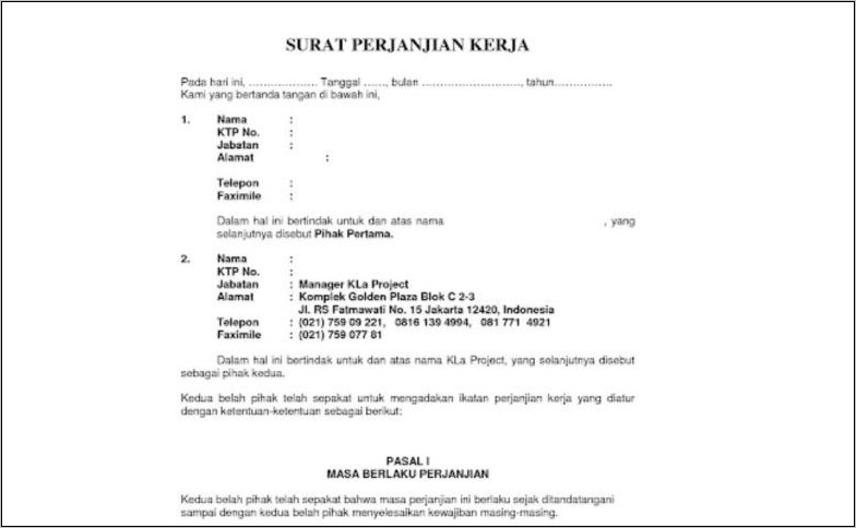 Detail Contoh Surat Masa Percobaan 3 Bulan Nomer 11