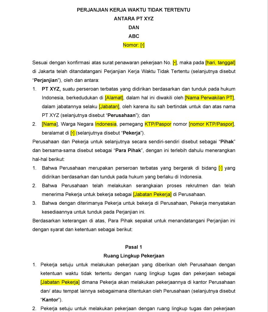 Detail Contoh Surat Masa Percobaan Karyawan Nomer 45