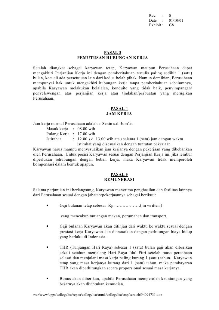 Detail Contoh Surat Masa Percobaan Karyawan Nomer 9