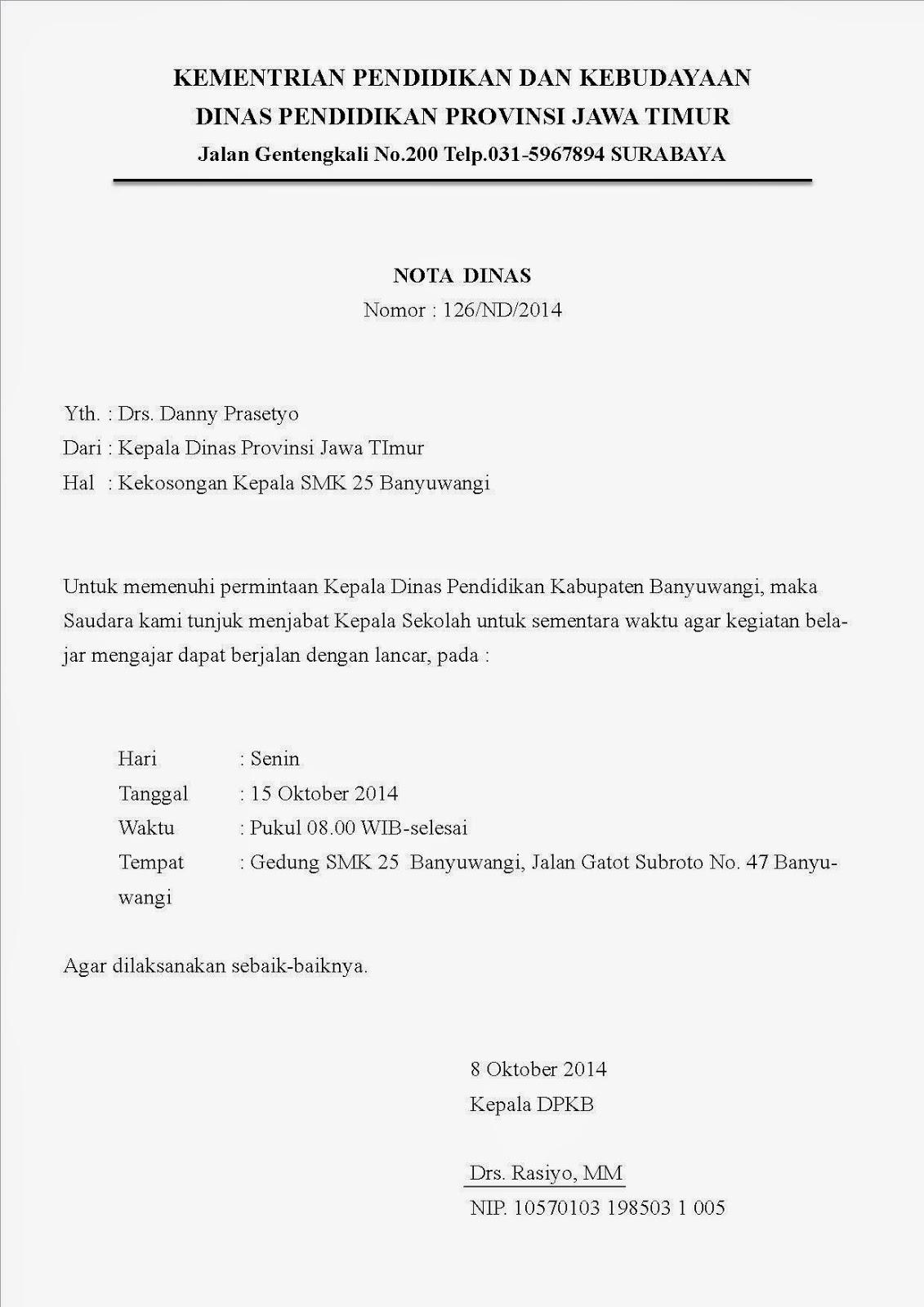 Contoh Surat Memo Dan Nota - KibrisPDR