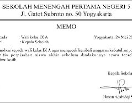 Detail Contoh Surat Memo Dan Nota Nomer 16