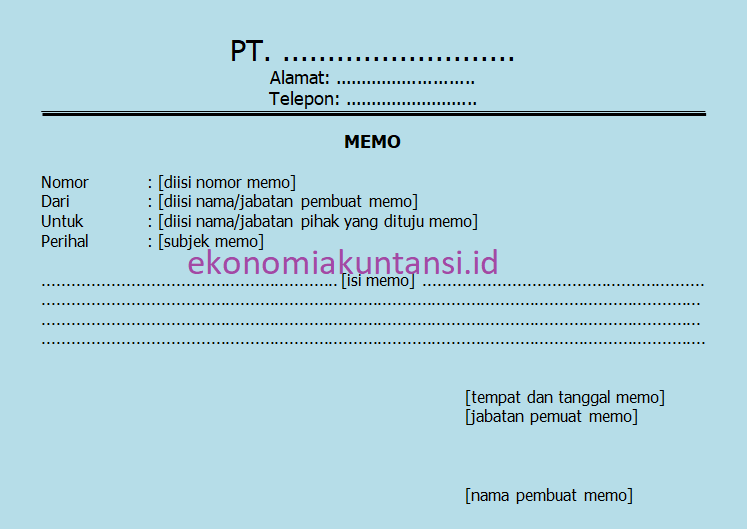 Download Contoh Surat Memo Dan Nota Nomer 27