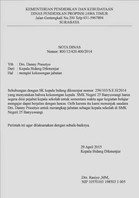 Detail Contoh Surat Memo Dan Nota Nomer 3