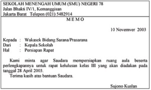 Detail Contoh Surat Memo Resmi Nomer 10