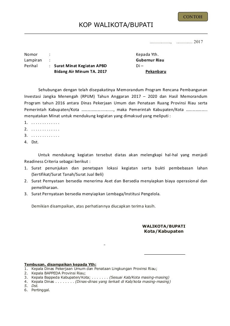 Contoh Surat Minat - KibrisPDR