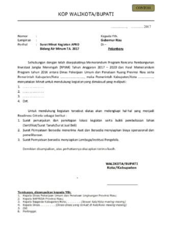 Detail Contoh Surat Minat Letter Of Intent Nomer 8