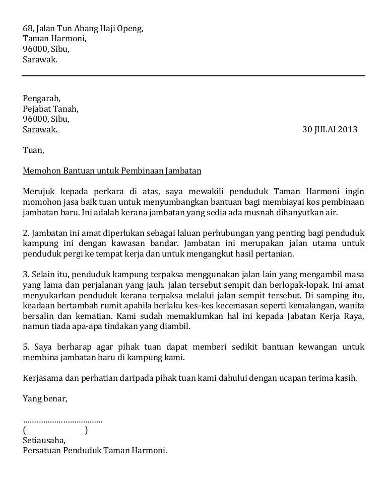 Detail Contoh Surat Mohon Bantuan Dana Nomer 14