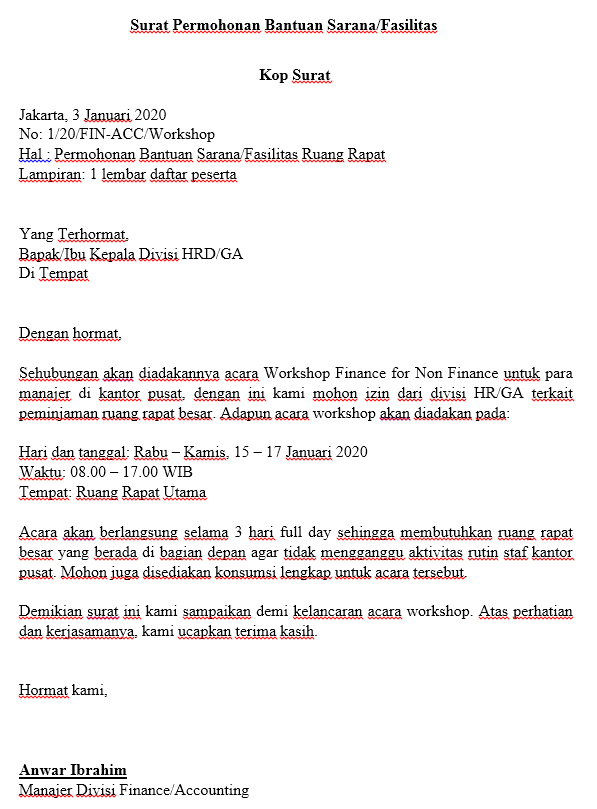 Detail Contoh Surat Mohon Bantuan Dana Nomer 44