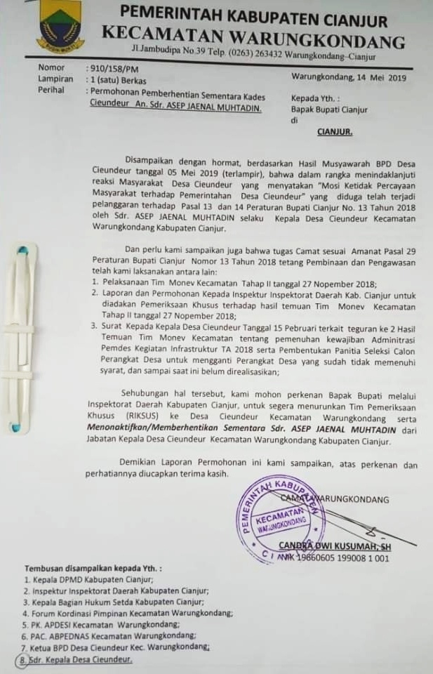 Detail Contoh Surat Mosi Tidak Percaya Kepada Pimpinan Nomer 33