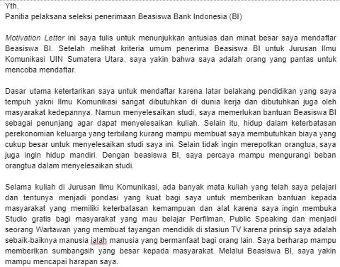 Detail Contoh Surat Motivasi Untuk Beasiswa Nomer 17