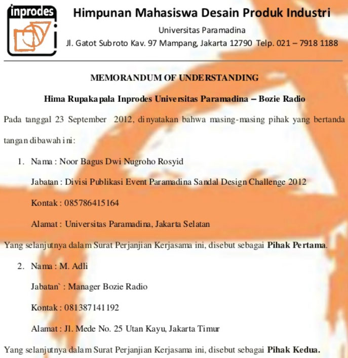 Detail Contoh Surat Mou Media Partner Nomer 11