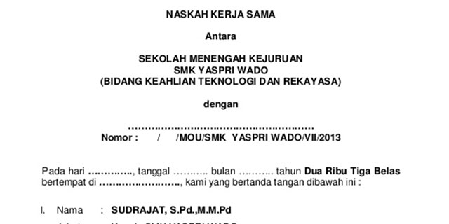 Detail Contoh Surat Mou Sekolah Dengan Perusahaan Nomer 3