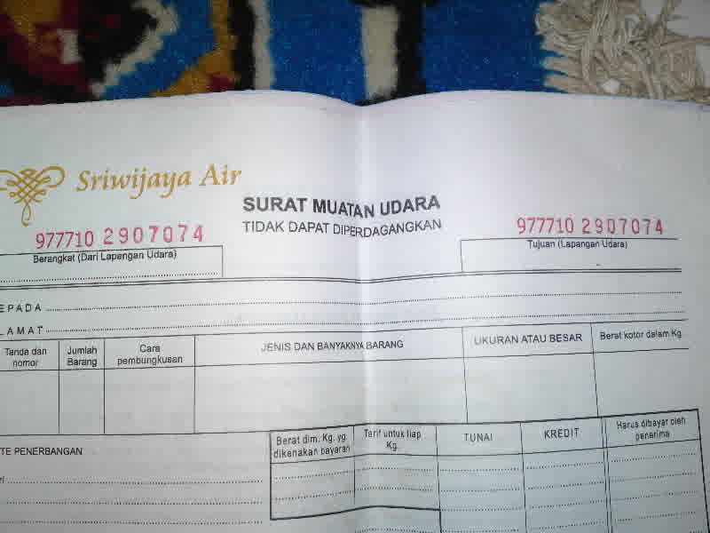 Detail Contoh Surat Muatan Udara Nomer 7