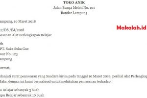 Detail Contoh Surat Niaga Pesanan Nomer 23