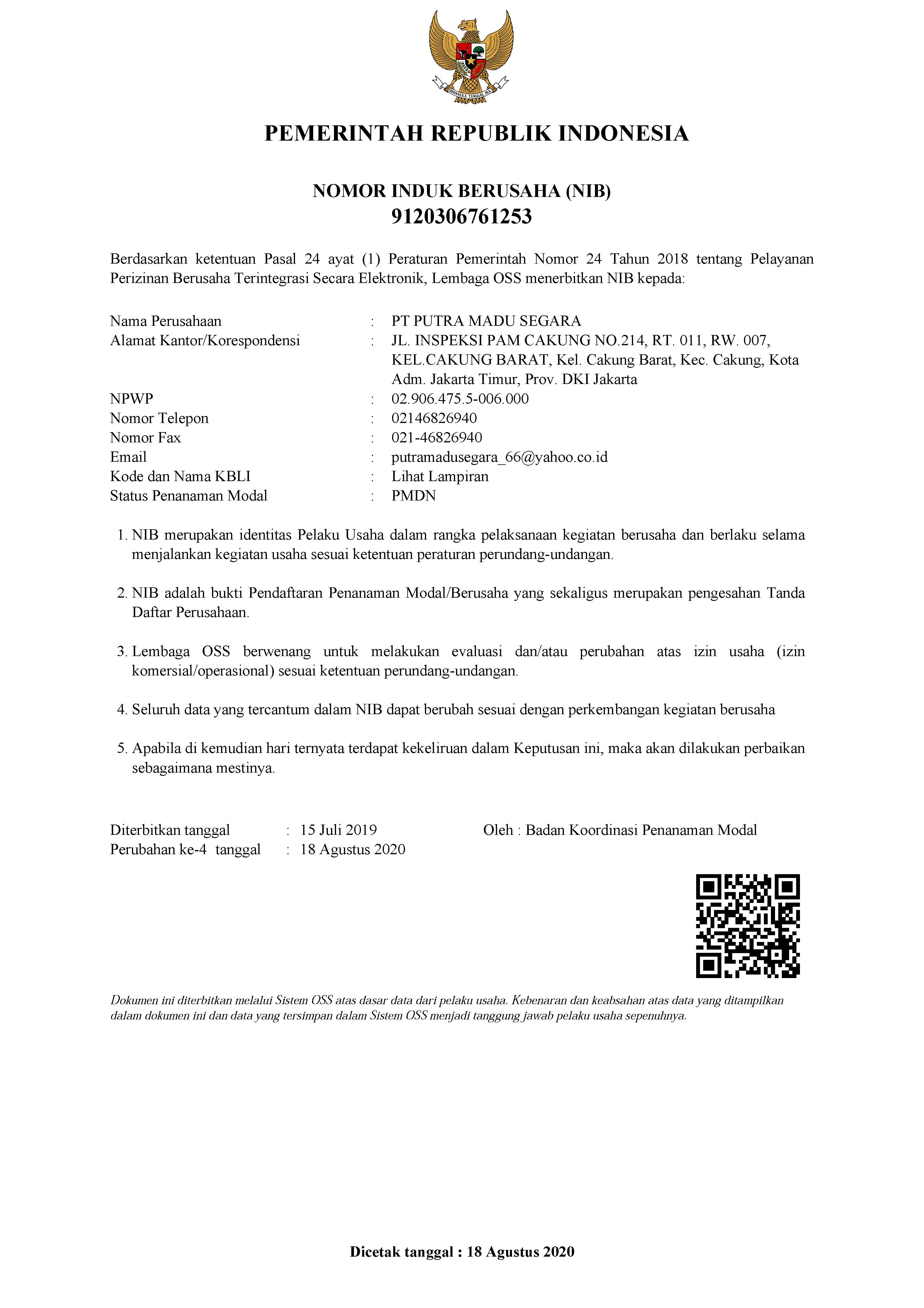 Detail Contoh Surat Nib Nomer 2