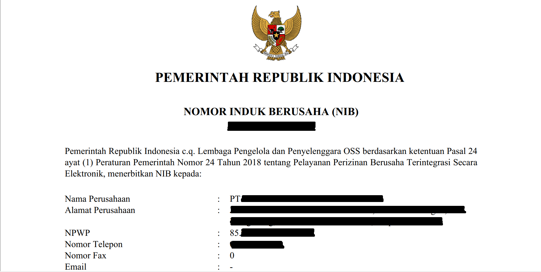Detail Contoh Surat Nib Nomer 12