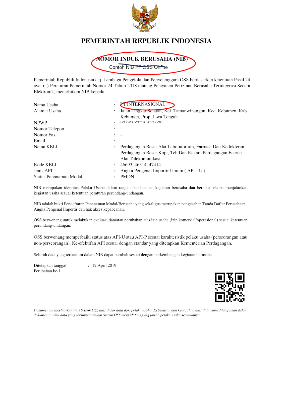 Detail Contoh Surat Nib Nomer 15