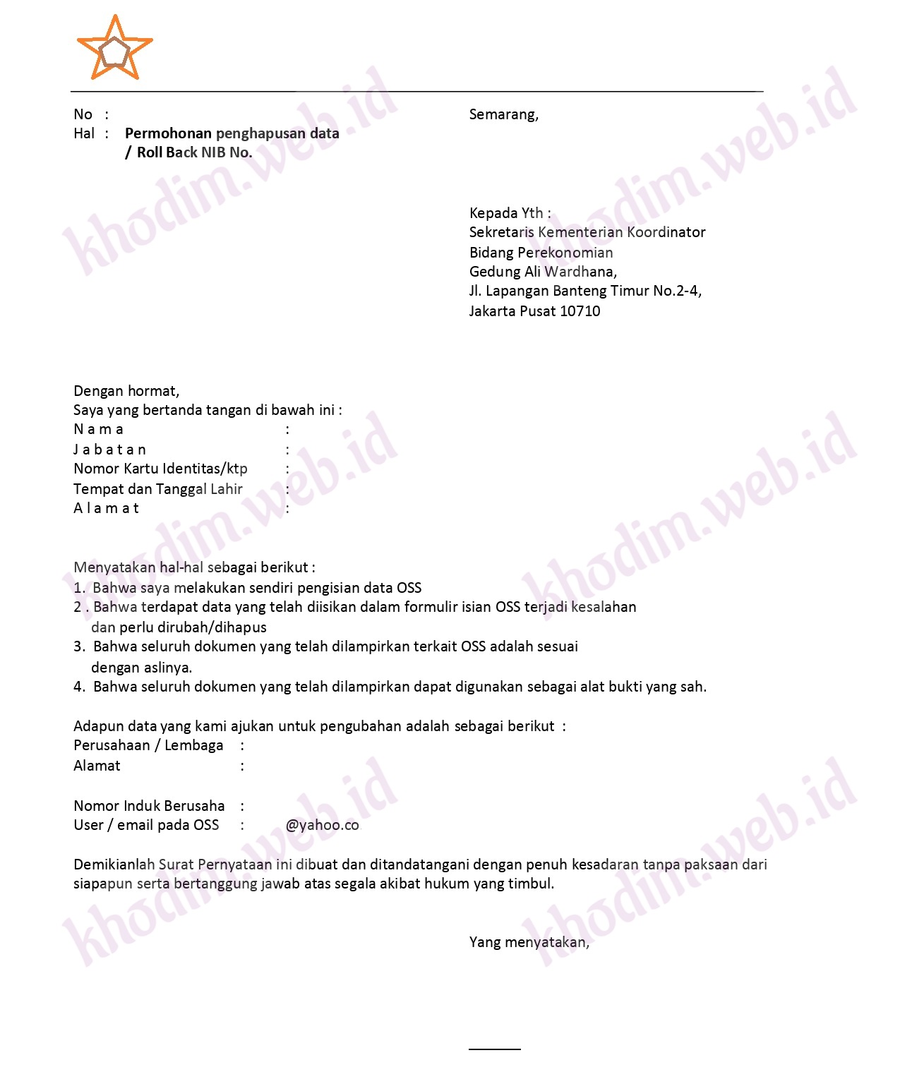 Detail Contoh Surat Nib Nomer 37