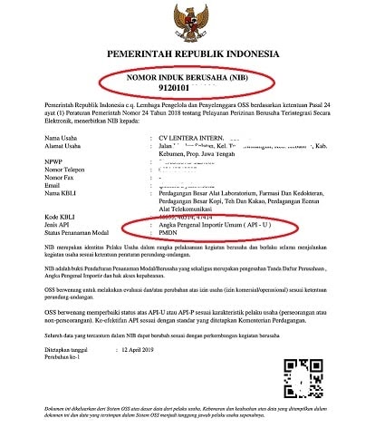Detail Contoh Surat Nib Nomer 5