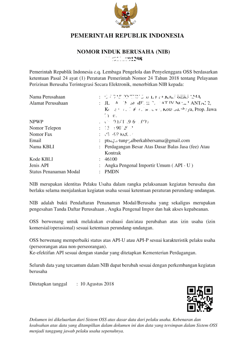 Detail Contoh Surat Nib Nomer 6