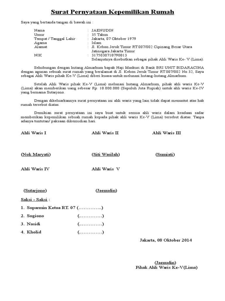 Detail Contoh Surat Nominee Tax Amnesty Nomer 21