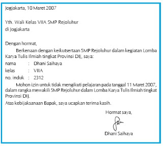 Detail Contoh Surat Non Resmi Nomer 30