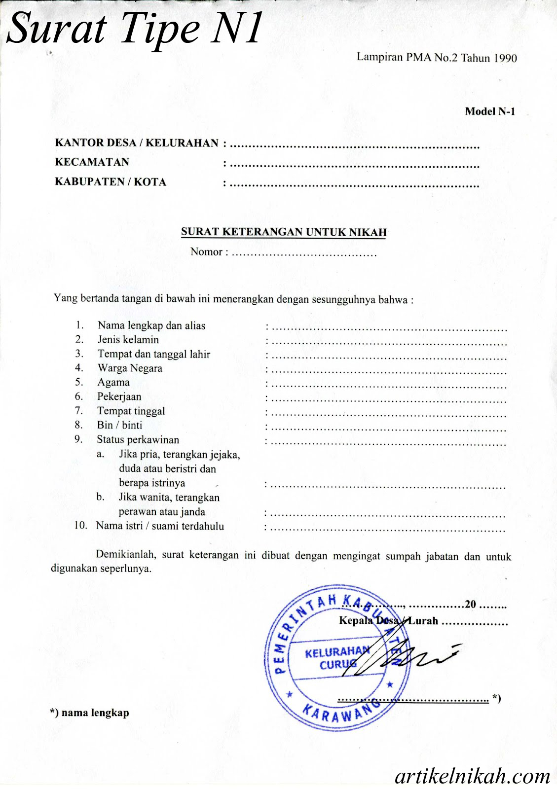 Detail Contoh Surat Numpang Nikah 2020 Nomer 13