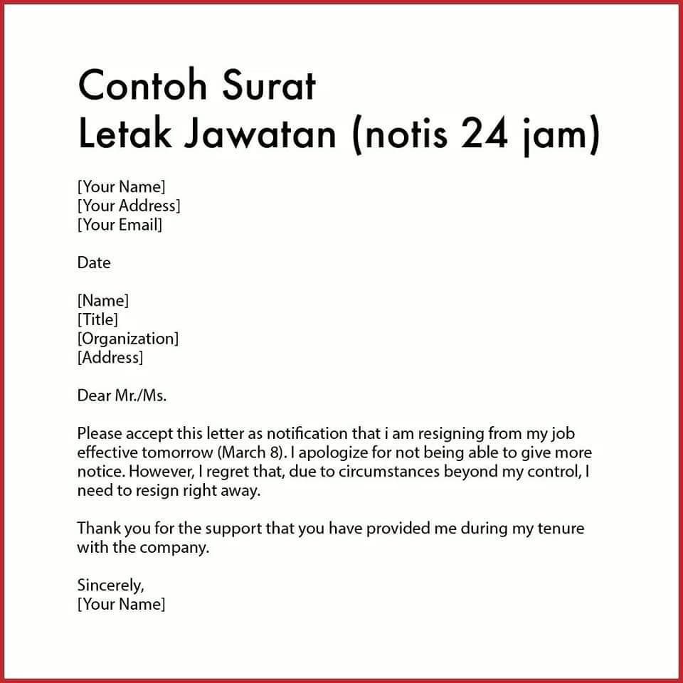 Detail Contoh Surat One Month Notice Koleksi Nomer 34