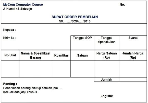 Detail Contoh Surat Order Produksi Nomer 16