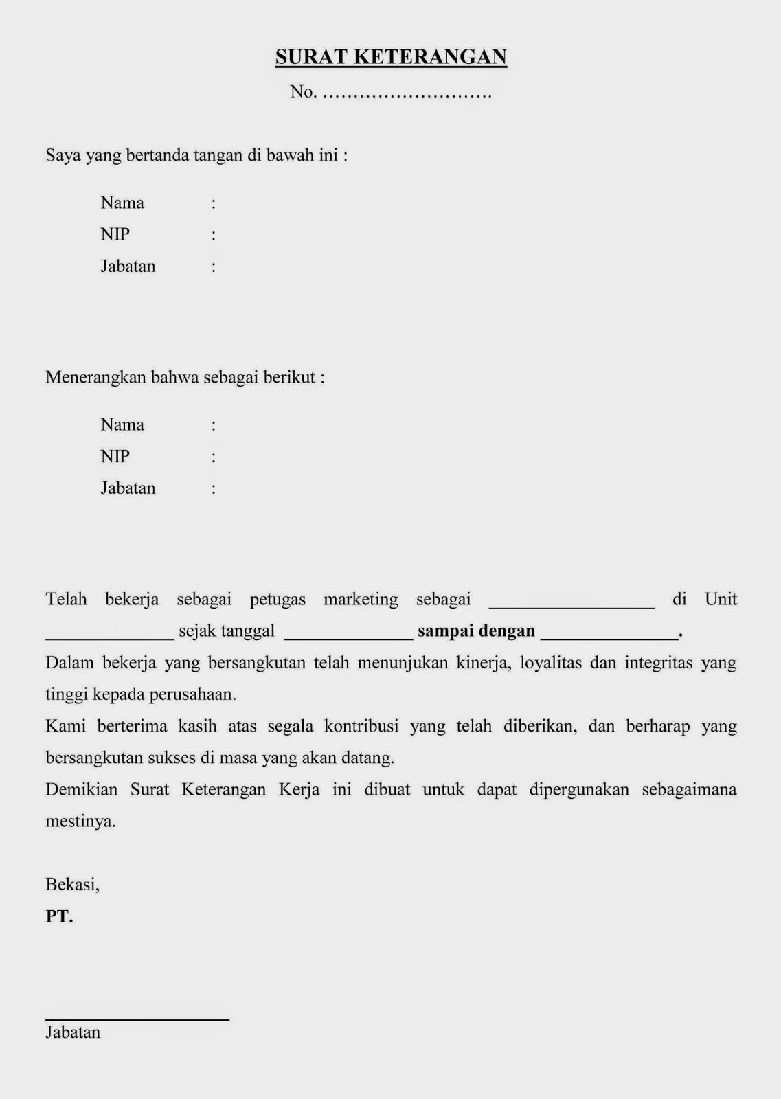 Detail Contoh Surat Paklaring Perusahaan Nomer 39