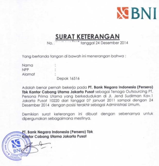 Detail Contoh Surat Paklaring Perusahaan Nomer 7