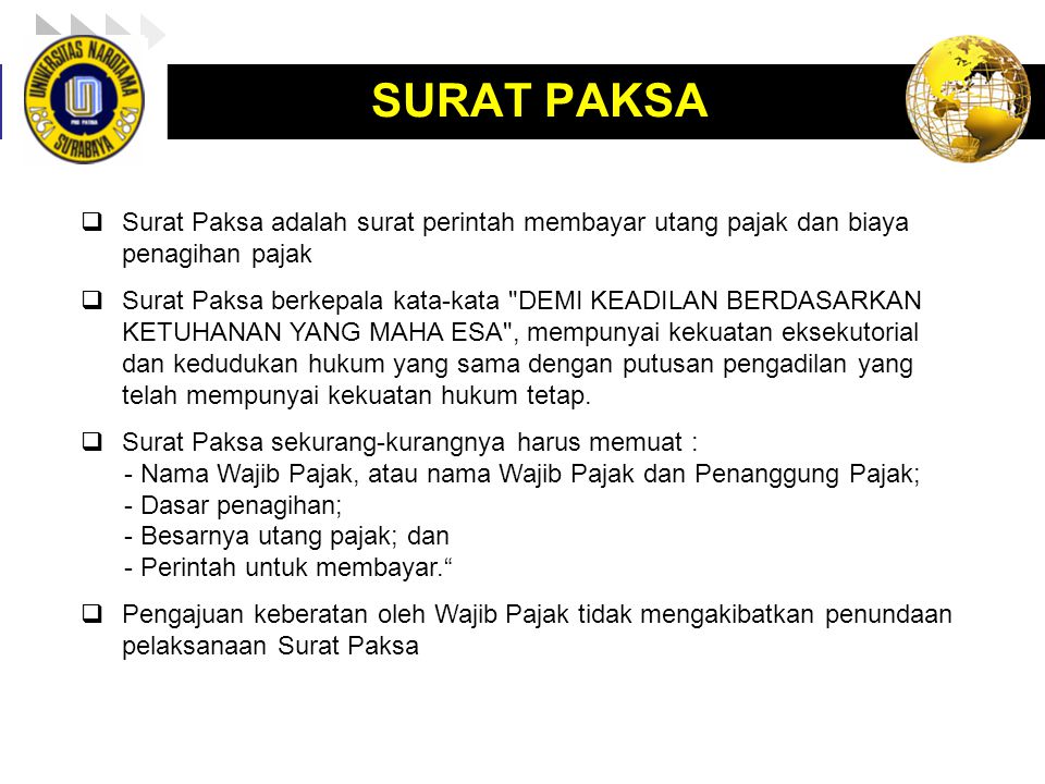 Detail Contoh Surat Paksa Penagihan Pajak Nomer 15