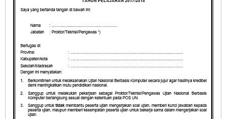 Detail Contoh Surat Pakta Integritas Kepala Sekolah Nomer 51