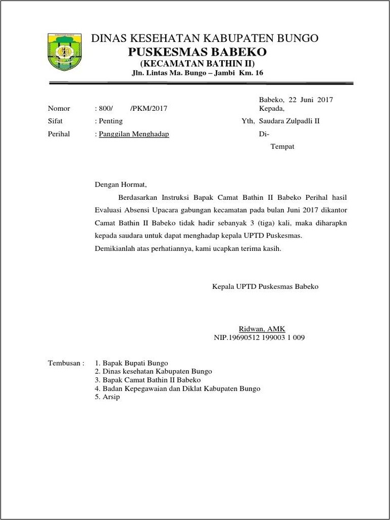 Detail Contoh Surat Panggilan Kerja Nomer 16