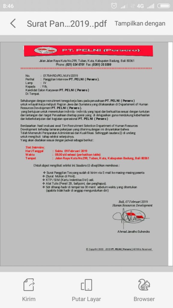 Detail Contoh Surat Panggilan Kerja Nomer 42