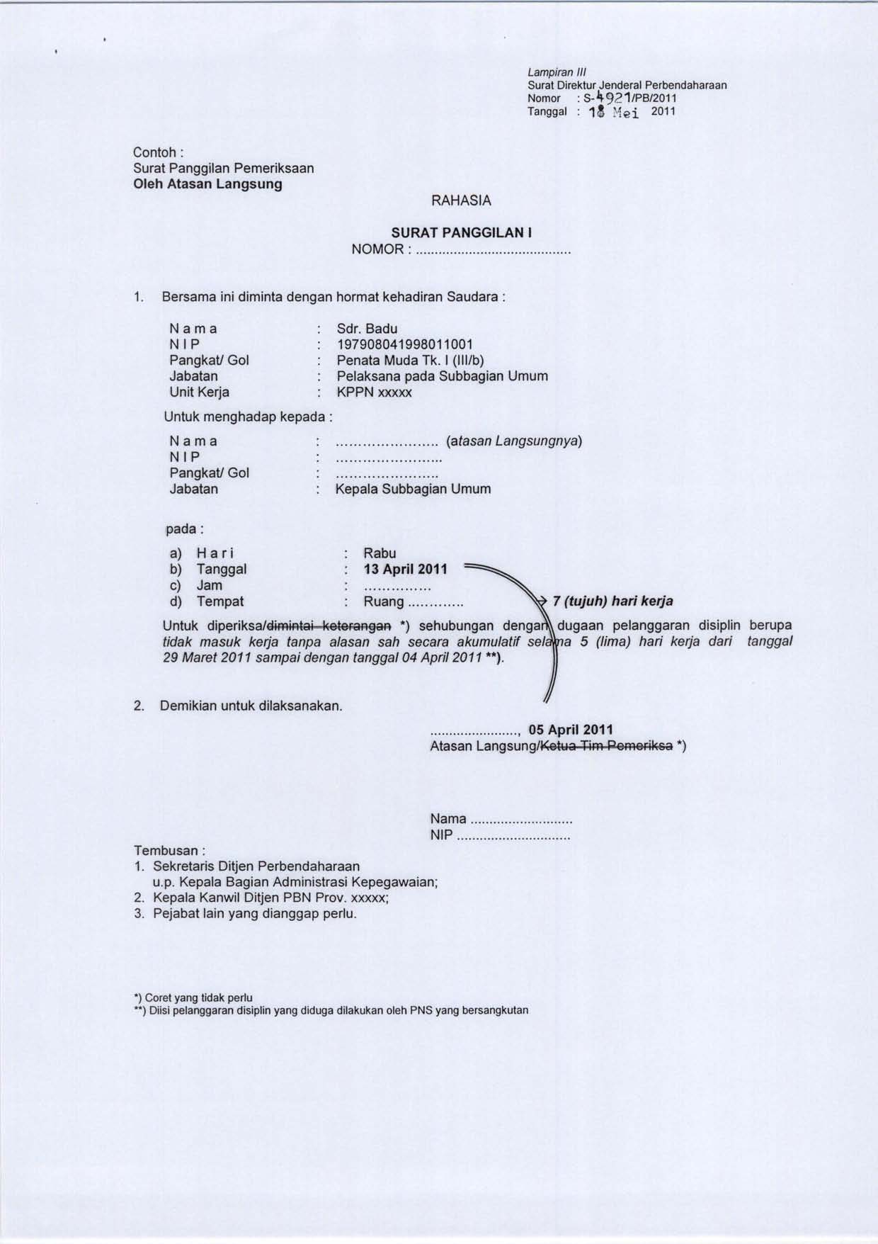 Detail Contoh Surat Panggilan Menghadap Nomer 39