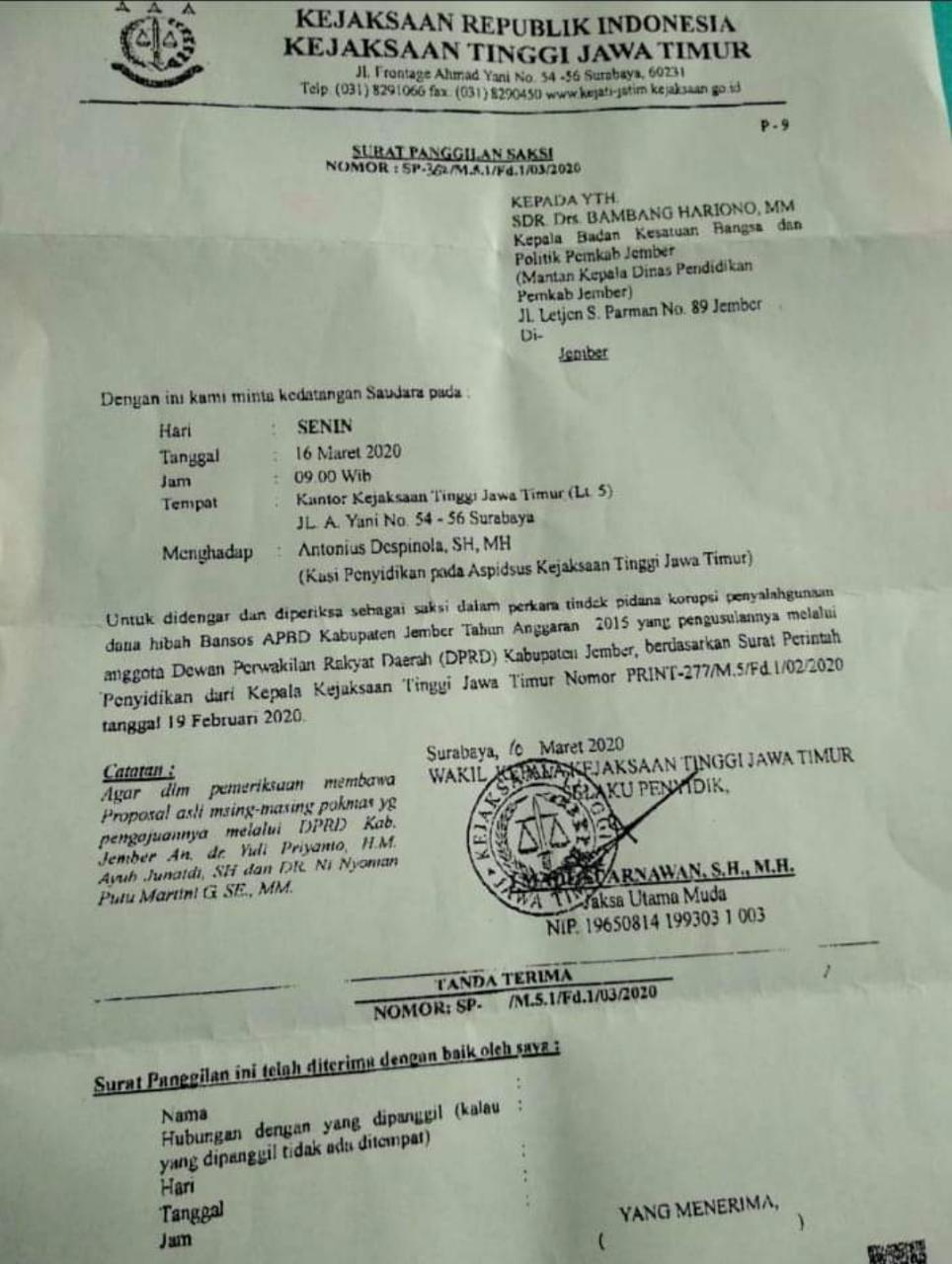 Detail Contoh Surat Panggilan Saksi Nomer 22