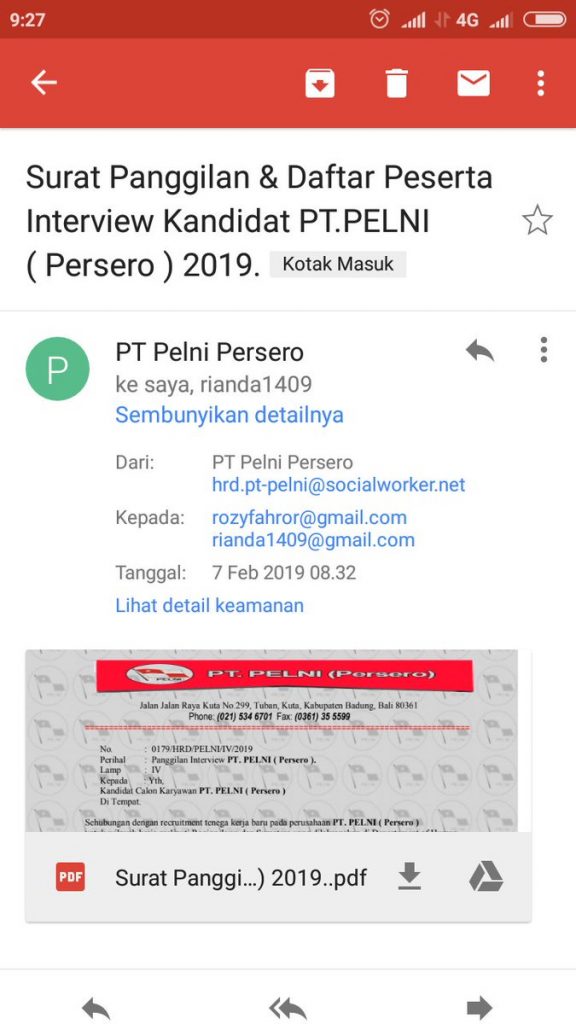 Detail Contoh Surat Panggilan Wawancara Nomer 22