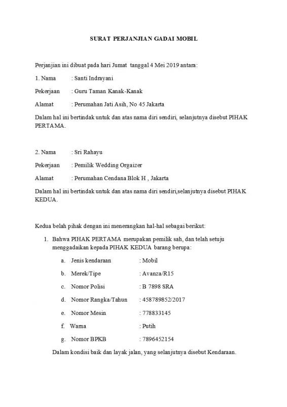 Detail Contoh Surat Pegadaian Tanah Nomer 24