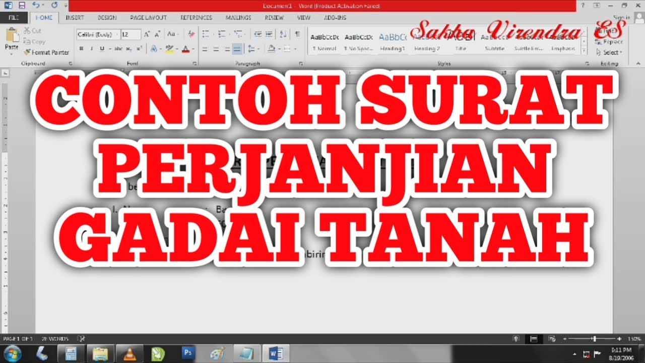 Detail Contoh Surat Pegadaian Tanah Nomer 26