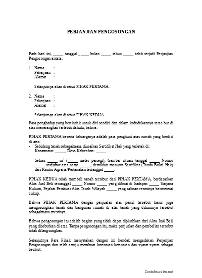 Detail Contoh Surat Pegadaian Tanah Nomer 37