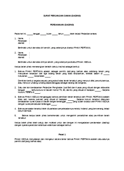 Detail Contoh Surat Pegadaian Tanah Nomer 46