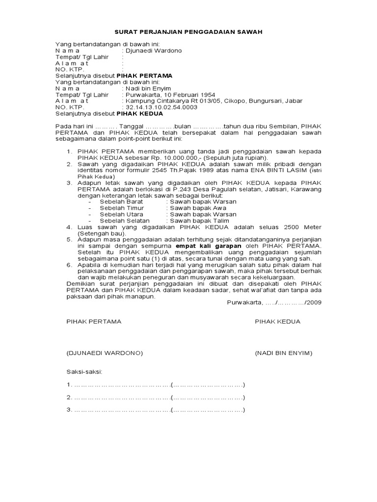 Halaman Unduh untuk file Contoh Surat Pegadaian Tanah yang ke 5