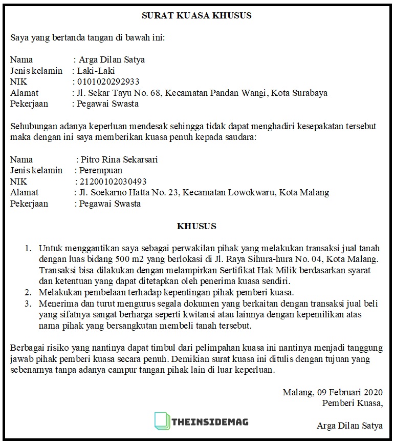 Detail Contoh Surat Pegadaian Tanah Nomer 49