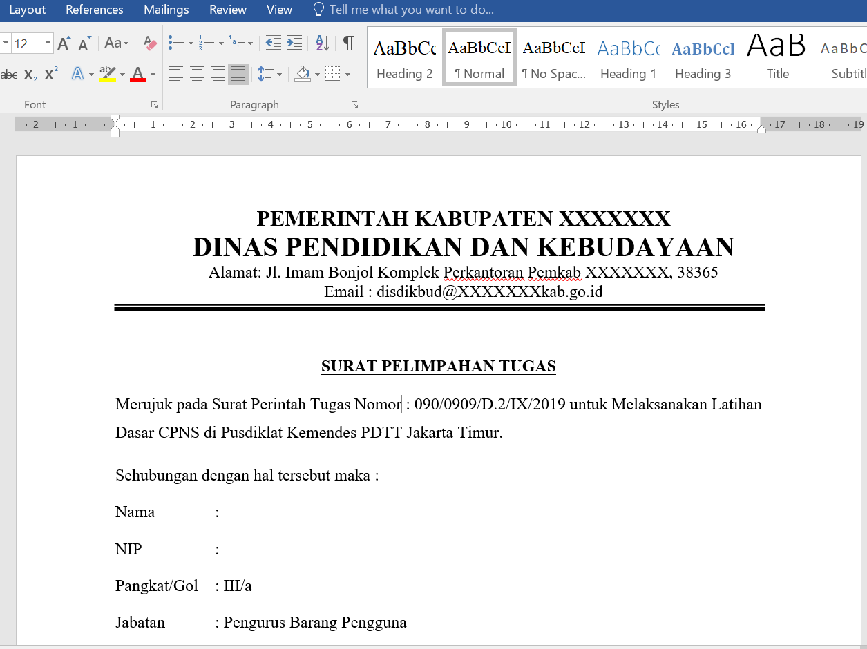 Detail Contoh Surat Pelimpahan Nomer 52