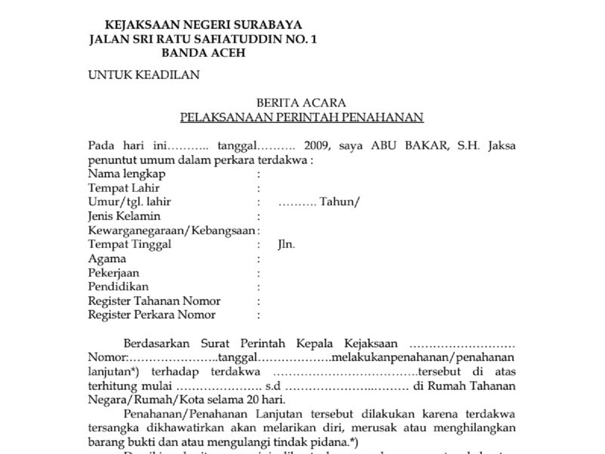 Detail Contoh Surat Pelimpahan Perkara Nomer 7