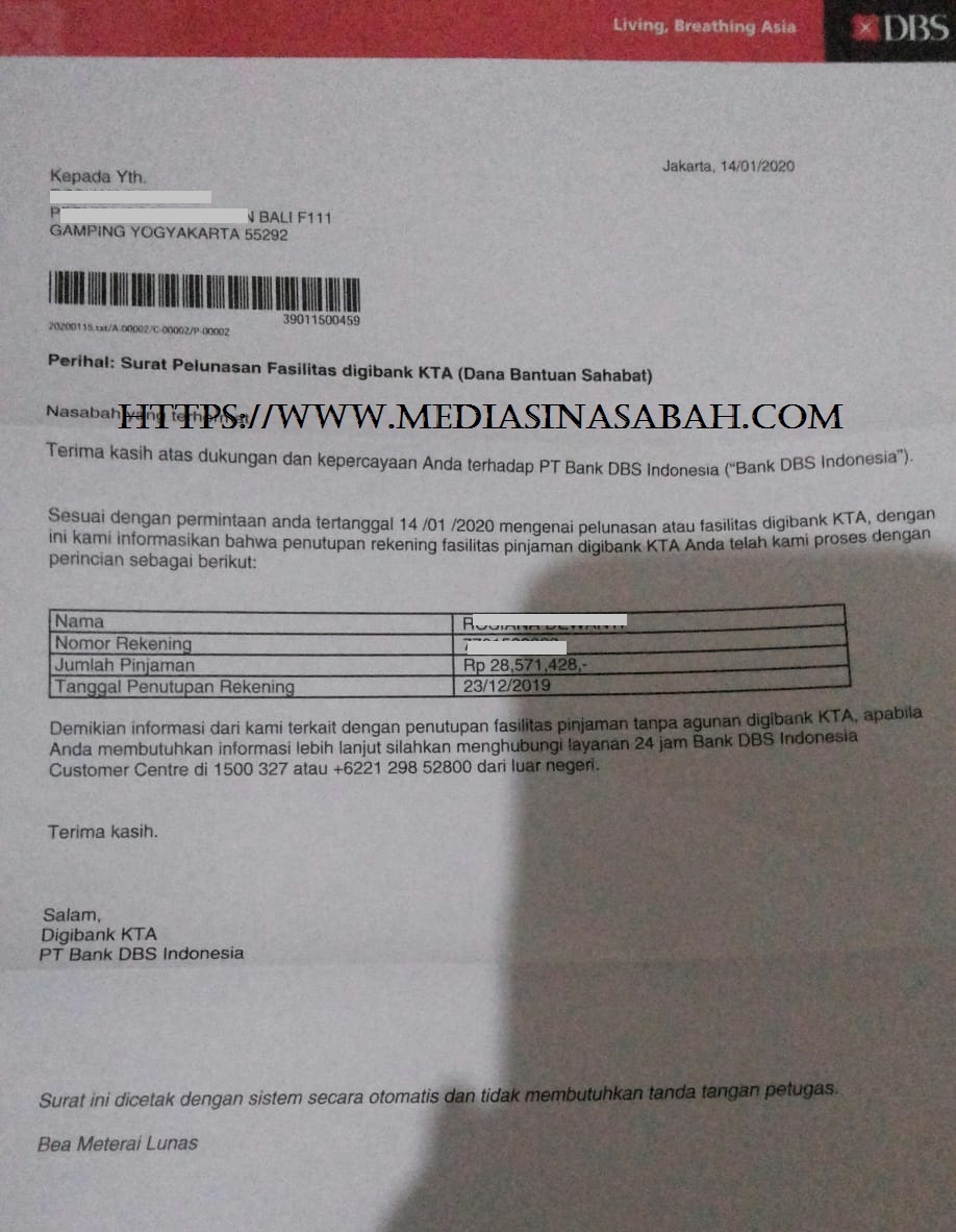 Detail Contoh Surat Pelunasan Kartu Kredit Bank Mega Nomer 29