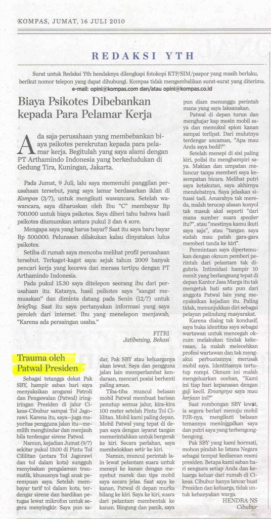 Detail Contoh Surat Pembaca Di Koran Kompas Nomer 5