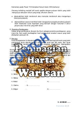 Detail Contoh Surat Pembagian Warisan Nomer 37