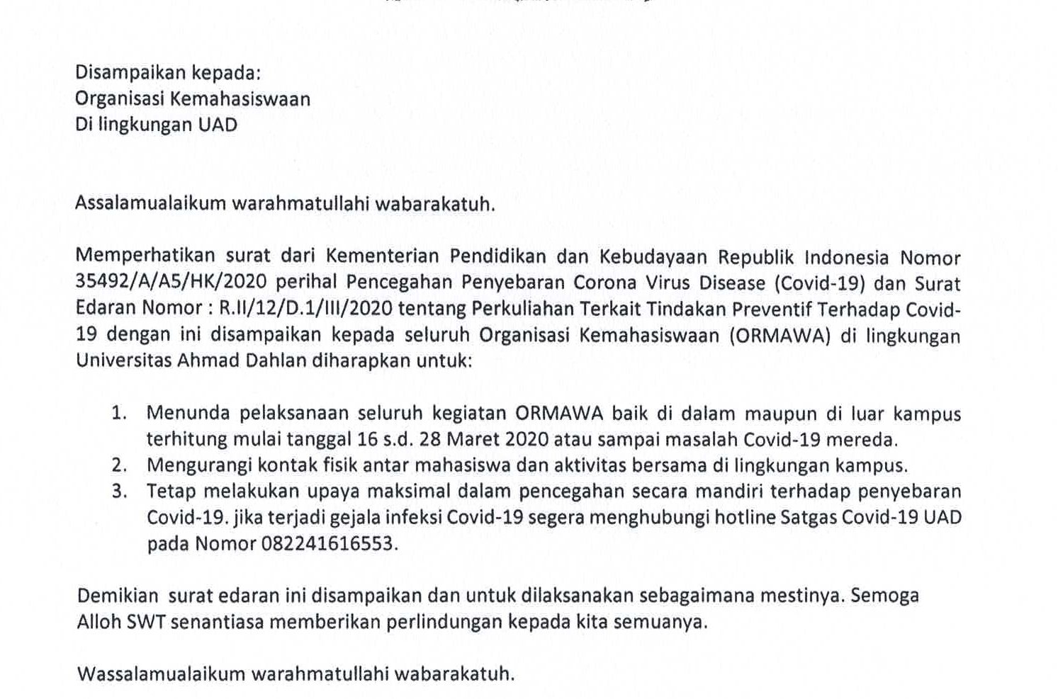 Detail Contoh Surat Pembatalan Kegiatan Nomer 28